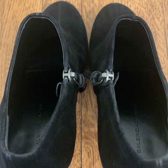 Balenciaga Black Suede Shoe Boot - Picture 3 of 7